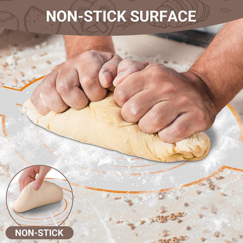 3 PCS Silicone Bread Slings for Dutch Oven, Reusable Sourdough Bread Sling with Long Handle, Non-Stick & Easy Clean Silicone Baking Mats, Heat Res...