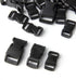 Golden Pearl 5/8, 1/2, and 3/8 inch(20 Each) Black Plastic Contoured Side Release Buckles for Paracord Bracelets-60pcs...