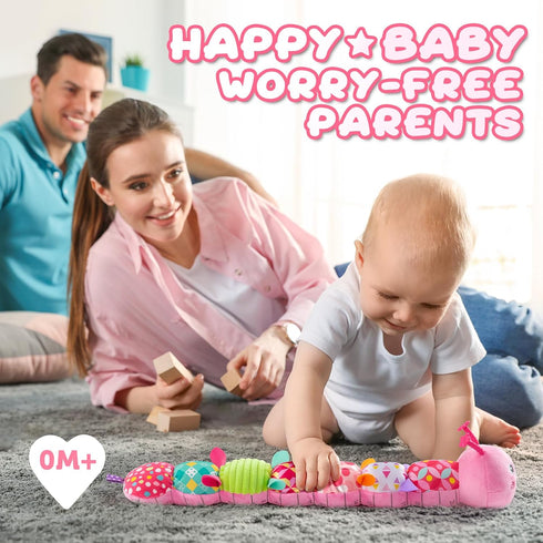 Baby Toys 0-6-12 Months,Infant Musical Stuffed Animals Activity Toys with Muti-Sensory Crinkle,Rattles,Baby Girl Toys Gifts for Newborn Tummy Time...