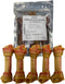 DOGCHEWZ™ Rawhide Free Knotted Bone Peanut Butter Small Dog Chew Treats 5" (5 Ct/Bag) - Chicken Flavor - Gluten Free...