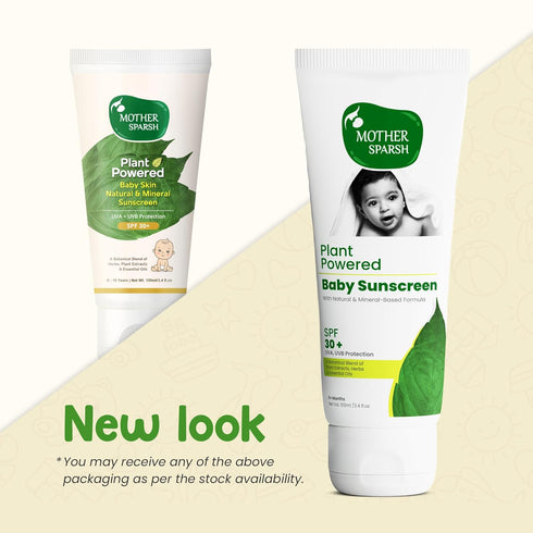 Natural Baby Sunscreen Lotion with Organic Ingredients, SPF 30+, Plant derived 95% Bio Based Ingredients - UVA/UVB Protection, 100ml...