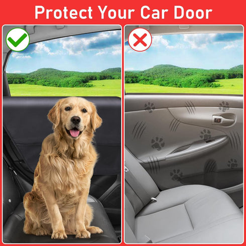 Pet Car Door Cover-ALLENLIFE Waterproof Polyester Protector for Back Seat Doors, Anti Scratch and Machine Washable, Safe for Dogs, Suitable for Al...