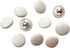 PEPPERLONELY 10PC Leather Covered Buttons with Shank Sew On for Leather Clothes Dress Coat Jeans Sofa Decoration Crafts, 15mm, White...
