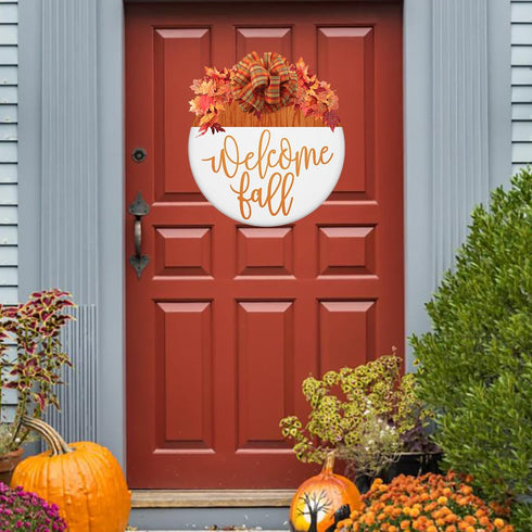Welcome Fall Stencils 12” Hello Pumpkin Stencil Thanksgiving Stencil Autumn Gather Happy Harvest Drawing Templates for Painting on Wood Sign Fall ...