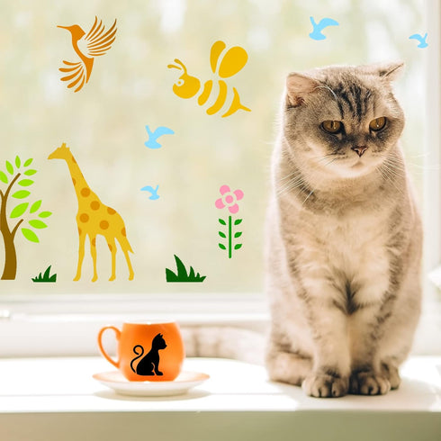 100 Pcs Stencils for Painting on Wood Reusable Stencil Crafts Drawing Templates Holiday Stencils Wall Paper Stencil Set for DIY Art Scrapbook Home...