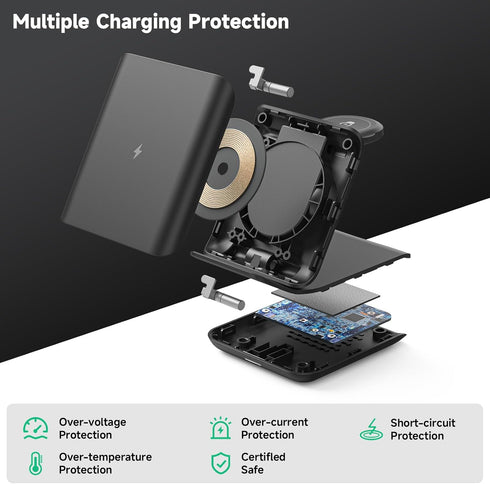Wireless Charger for Samsung Galaxy Z Flip, 2 in 1 Foldable Travel Fast Wireless Charging Stand for Galaxy Z Flip 6/5/4/3, Galaxy S24 Ultra/S23/S2...
