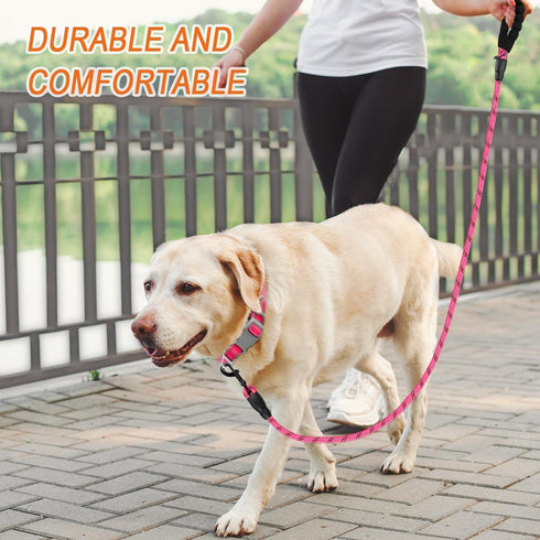 BARKBAY Dog Leashes for Large Dogs Heavy Duty Dog Leash 2 PACK 5 FT with Comfortable Padded Handle Highly Reflective Threads for Medium Large Dogs...