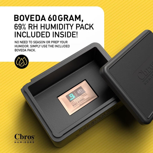 Cbros 69% Two- Way Humidity Control Box Powered by Boveda, Moisture Absorber, Maintain Freshness and Consistent Temperature Size (Size 5)...