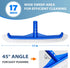 Pool Brush - 17" Pool Brush Head for Cleaning Pool Walls, Curved Ends High-Efficiency Pool Scrub Brush, Premium Nylon Bristles Pool Brush Head...