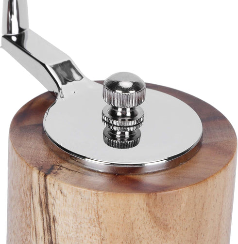 Wooden Salt Pepper Grinder, Manual Peppercorn Spices Mill Refillable Classic Grinding Chili Herbs Crusher Tool with Long Crank Shaker Tableware Gi...