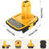 1 pack DM18D Battery Adapter Converter with USB Port for Dewalt 18V Tools, Converts Dewalt 20V Li-ion or Milwaukee M18 18V Li-ion Battery to Dewal...