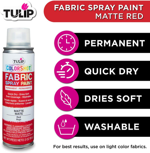 Tulip ColorShot Instant Fabric Spray Color 3oz. Red...