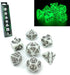BESCON DARK ELVES Glowing Dice Set (7 piece), Oversized GLOW in DARK Carved Role Playing Games RPG Dice Set...