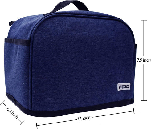 2 Slice Toaster Cover,Small Appliance Toaster Cover with Pockets for Kitchen,Washable and Dust Protection,Blue...