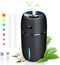 Mini USB Car Humidifier, 200ml Ultrasonic Cool Mist Humidifier with 7 Colors Light Changing, Adjustable Mist Mode,Auto Shut-Off, Super Quiet Opera...