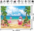 July Christmas Backdrop 8x6FT Tropical Flamingo Palm Tree Hawaiian Photography Background Summer Beach Santa Claus Party Decoration Supplies Photo...