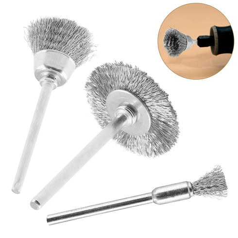 60 Pack Wire Wheel Brush Set, 1/8 Inch Shank Stainless Steel Brush Kit Rotary Buffing Brush Wheel, Rust Removal Tool Set, Wire Pen Brush + Bowl-Sh...
