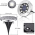 LYHOPE Solar Ground Lights Outdoor, 1 Pack 8 LED Solar Disk Lights Waterproof Garden In-ground Pathway Lights Landscape Lighting for Lawn,Yard,Dec...
