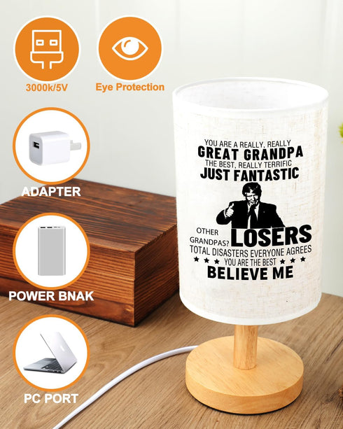 Grandpa Gifts, Birthday Gifts for Grandpa, Unique Gifts for Grandpa, Eye Caring Table Lamp for Grandpa from Grandchildren...