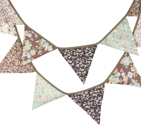 LOVENJOY Brown Floral Collection 100% Cotton Banner for Wedding Baby Shower Party Decoration...