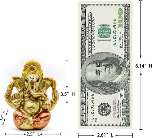 Hindu Ganesh for Car Dashboard - Indian Mini Ganesha Statue Decor India Home Office Temple Mandir Pooja Items Diwali Gift Murti Ganpati Idol Yoga ...