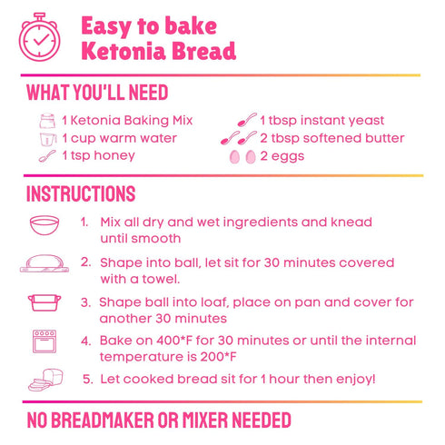 Keto Baking Mix - 0 Net Carbs - Free Recipe Support - Bread Machine Friendly - Made in the USA - Over 100 Free Keto Recipes & Video Tutorials - Wo...