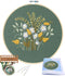 KISSBUTY Full Range of Embroidery Starter Kit with Pattern, Cross Stitch Kit Including Embroidery Fabric with Floral Pattern, Bamboo Embroidery Ho...