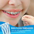 Preteen Kids Floss Threaders, Deep Clean Orthodontic Threader Floss for Braces, Bridges, and Implants 200PCS (4Pack)...