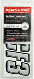 Hardline Products USA Series 800 Factory Matched 3-Inch Boat & PWC Registration Number Kit - Silver/Black - SIBLK800...