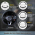 PU Leather Steering Wheel Cover for Women & Men, Waterfroof and Anti-Slip Car Steering Wheel Cover Universal Standard Size 14.5''-15'', Blue+Black...