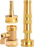 Solid Brass Heavy Duty Adjustable Twist Hose Nozzle,CM CUMIZON Jet Sweeper Nozzle, High Pressure Hose Nozzle with On-Off Valve, Leak-Free Operatio...