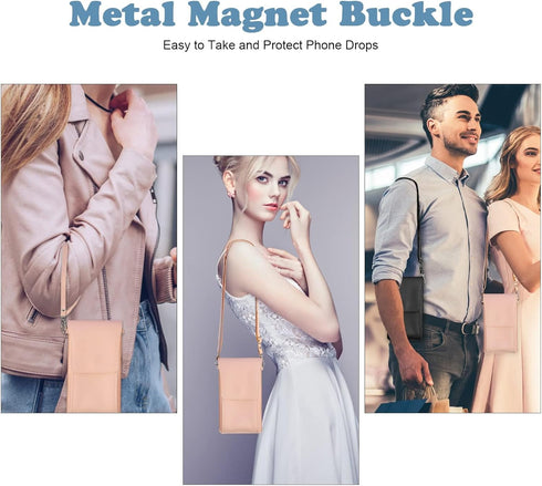 Small Phone Purse Crossbody Wallet, iPhone Crossbody Bag with Shoulder Strap,Waterproof Phone Wallet Case with Touch Screen Window up to 6.7 inch ...