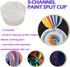 7Pcs Split Cup Flower Pour Cup Silicone Paint Cup Acrylic Pouring Strainers Set for Paint Pouring Capacity Mixing Cups for DIY Pouring Acrylic Pai...