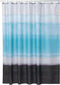 InterDesign Horizon Fabric Shower Curtain, Blue/Coco...