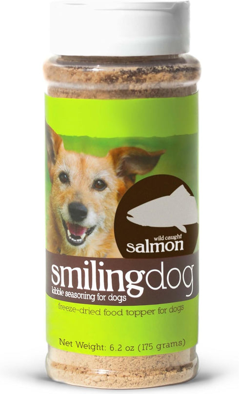 Herbsmith Kibble Seasoning – Freeze Dried Salmon – DIY Raw Coated Kibble Mixer - Dog Food Topper for Picky Eaters, 6.2 oz...