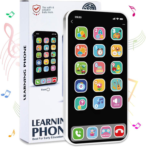 Baby Cell Phone Toy: Baby Phone Toy Fake Phones for Kids 6 to 12 Months Toddler Play Phone for Toddlers 1-3 - Kids Smart Phone Toys with Music & L...