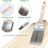 Paint Brushes Set, Sash Brushes, Soft Tapered Filament, Wood Stain Brushes for Walls, Cabinets and Fences Pack of 5...