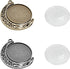 Unlorspy 30Pcs 10Sets Moon Rotation Double Side Pendant Trays,10Pcs 25 mm Moon Rotation Alloy Double-Sided Trays Pendants with 20Pcs Glass Cabocho...