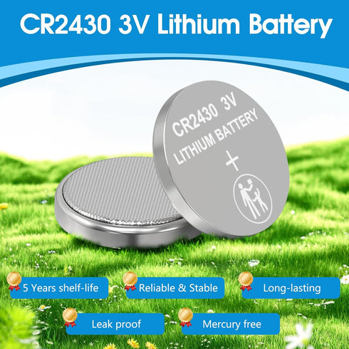 CR2430 Battery, 3V Lithium Coin Battery 20 Count Pack, CR 2430 3 Volt Button Cell Battery Replacement for Remote Controls, Car Key Fobs, Watches, ...