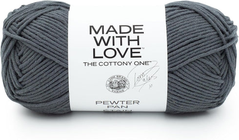 Lion Brand Yarn Tom Daley-The Cottony One Yarn, 1 Pack, Pewter Pan......