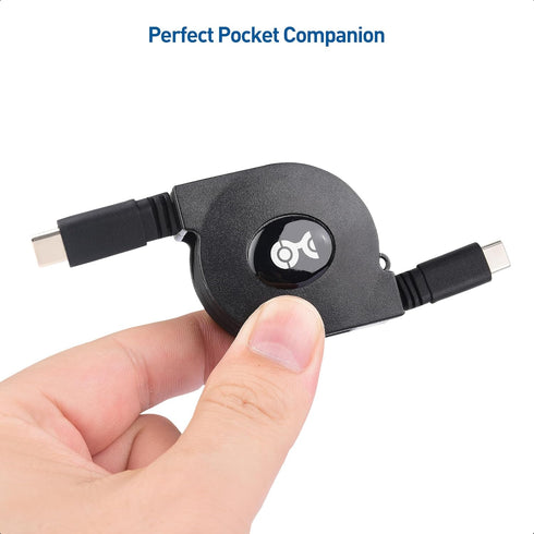 Cable Matters Short Retractable USB C Cable 3.3 ft (Short USB C to USB C Retractable Cable)......