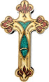 Engraved Wall Cross from Bethlehem Filled with semi Precious Stones from The Holy Land with Stones Card - Fish Style (5 Inches)...