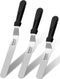 Anaeat Icing Spatulas, Set of 3 Professional Cake Angled Offset Spatula with 6", 8", 10" Stainless Steel Blades - Thickened Frosting Knife with Pl...