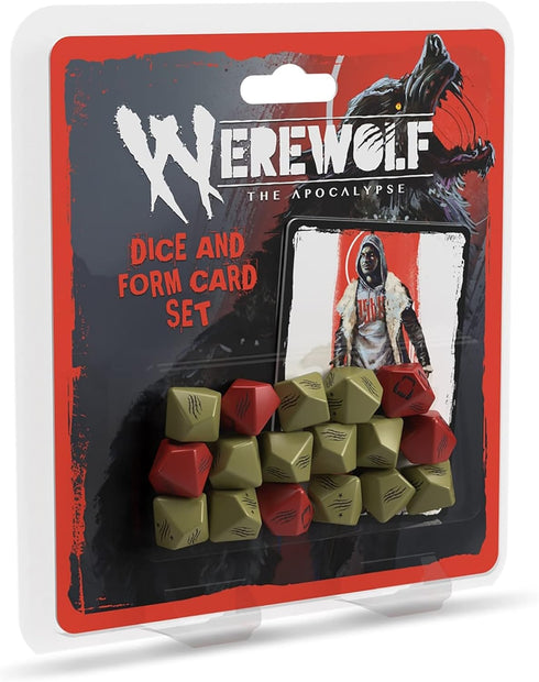 Werewolf: The Apocalypse 5th Edition Roleplaying Game Dice & Form -Card Set - RPG Accessory, Contains 17 Dice & 5 -Cards...