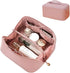 Large Capacity Travel Cosmetic Bag for Women Makeup Bag Travelling Waterproof Portable PU Leather Makeup Organizer Travel Toiletry Bag with Handle...