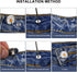 5 Styles Replacement Jeans Buttons, 15 Sets 17mm No-Sew Nailess Removable Metal Jeans Button Replacement Repair Combo Thread Rivets and Screwdrive...
