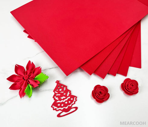 MEARCOOH Red Foam Sheets Crafts 9x12 Inch 2mm Eva Color craft Foam Paper for Crafts Project Preschoolers Classroom Scrapbooking DIY cosplay(10 she...