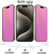 2 Pack Matte Anti-Blue Privacy Tempered Glass for iPhone 15 Pro Anti-glare Anti-Spy Screen Protector Anti- Peeping Film Electroplated Colorful 6.1...