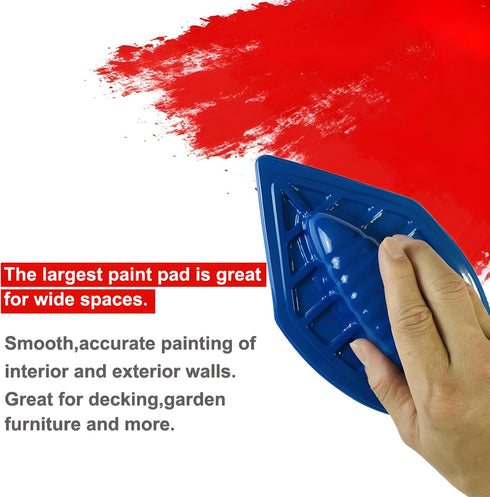 Paint Pad Set for Wide Spaces and Intricate Corners|Ceilings & Floors Pad Painter|Paint Edge Brush and Tray Great for Decking,Garden Furniture|Pai...