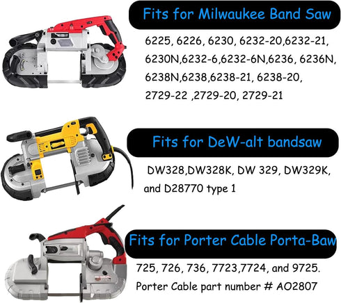 4PCS 45-69-0010 for Milwaukee Pulley Tires Replacement Portaband Saw Belts 6225 6230 6232-6 AO2807 6238N 6238-20 2729-20...